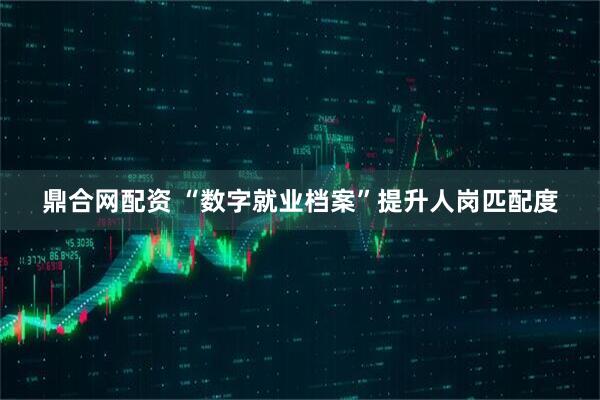 鼎合网配资 “数字就业档案”提升人岗匹配度