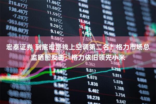 宏泰证券 到底谁是线上空调第二名？格力市场总监晒图反击：格力依旧领先小米