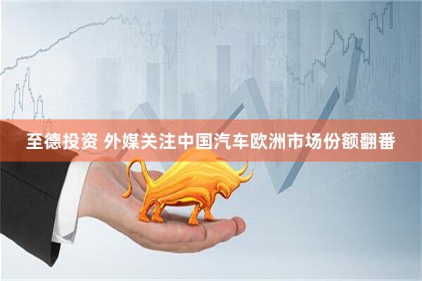 至德投资 外媒关注中国汽车欧洲市场份额翻番